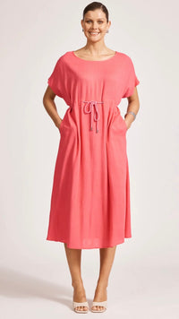 Alesia Rope Tie Dress Melon