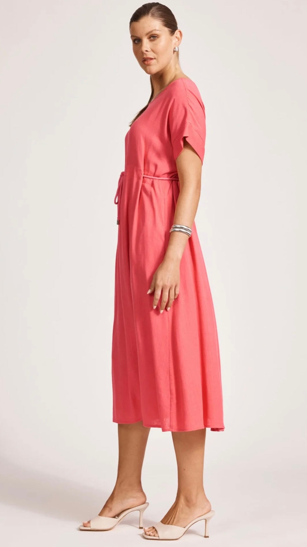 Alesia Rope Tie Dress Melon
