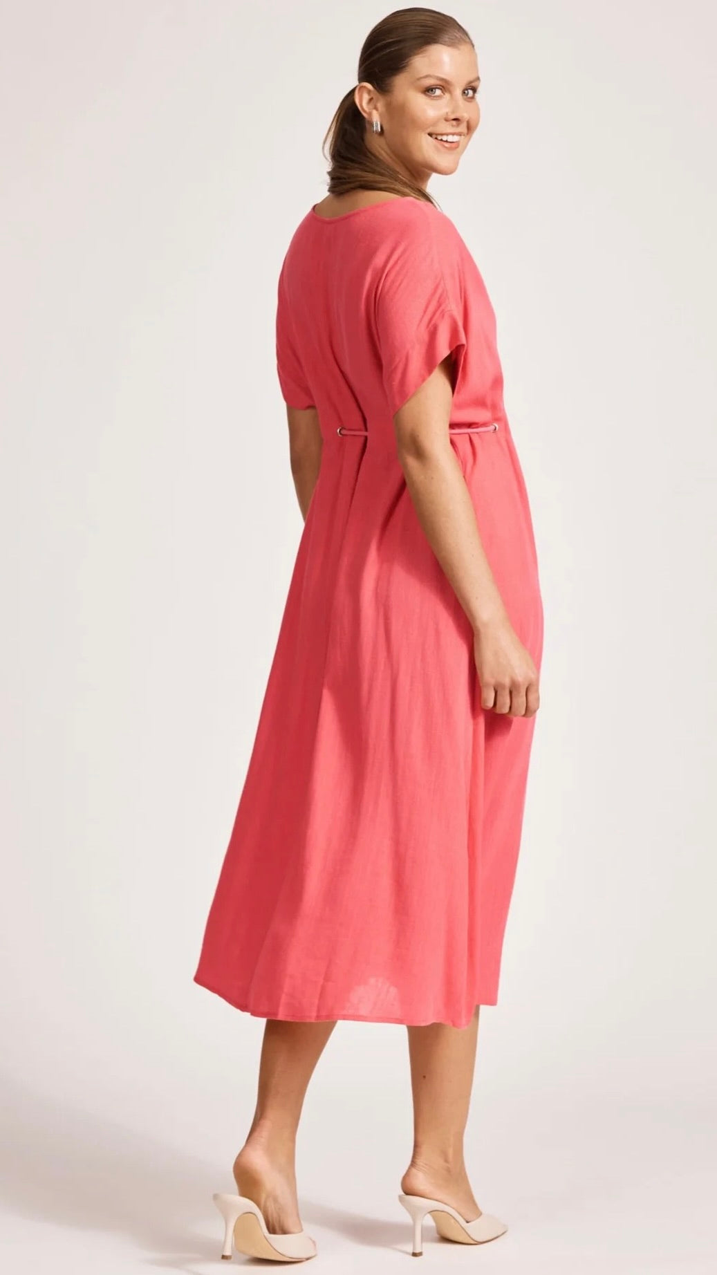 Alesia Rope Tie Dress Melon