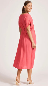 Alesia Rope Tie Dress Melon