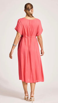 Alesia Rope Tie Dress Melon