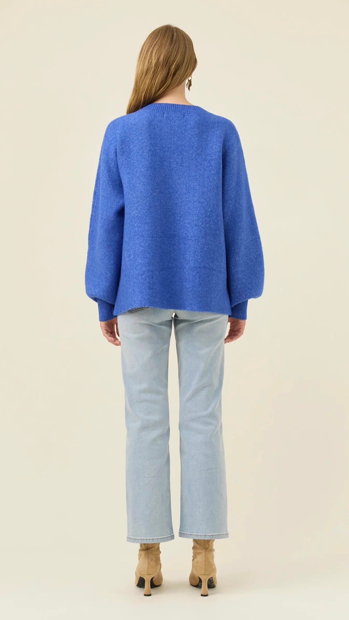 Miru Stitch Flower Jumper Cobalt