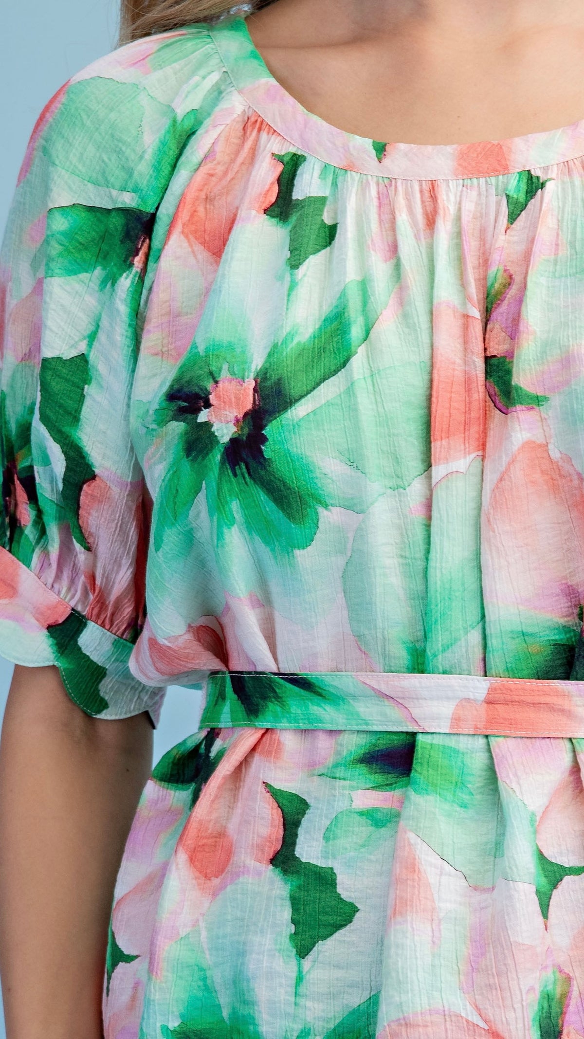 Watercolour Floral Print Blouse