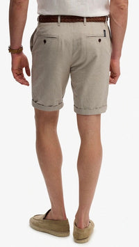 Superdry Premium Textured Chino Tan Houndstooth