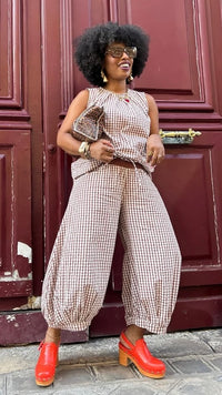 Guru Skirt Cocoa Gingham