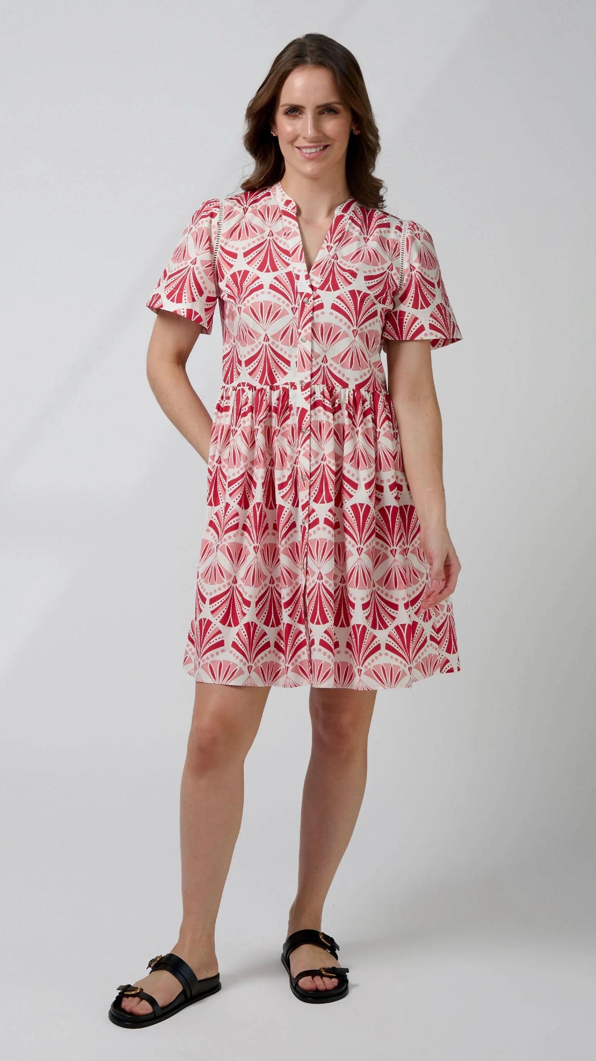 Toni Dress Sorbet in Sicily