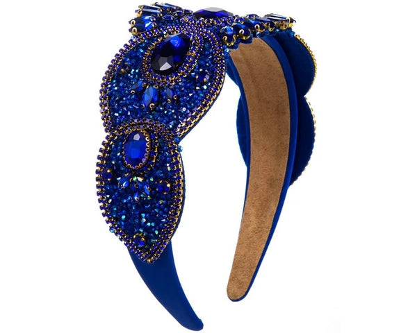 HA043 Jewelled Headband Blue