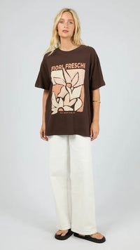 Fiori Freschi Relaxed Tee Brown