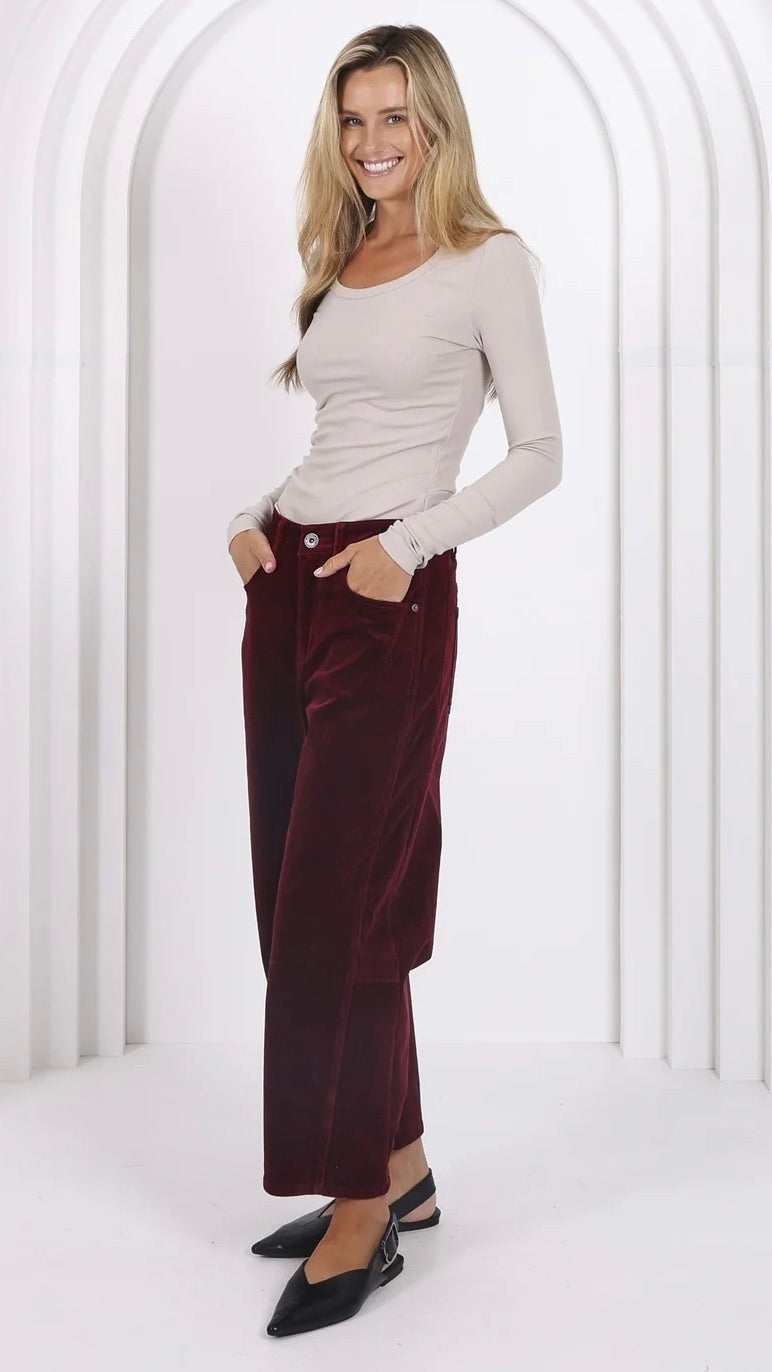 Monaco Toni Barrel Jeans Corduroy Brunette