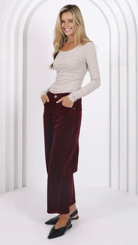 Monaco Toni Barrel Jeans Corduroy Brunette