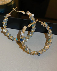 Rhinestone Pearl Earrings