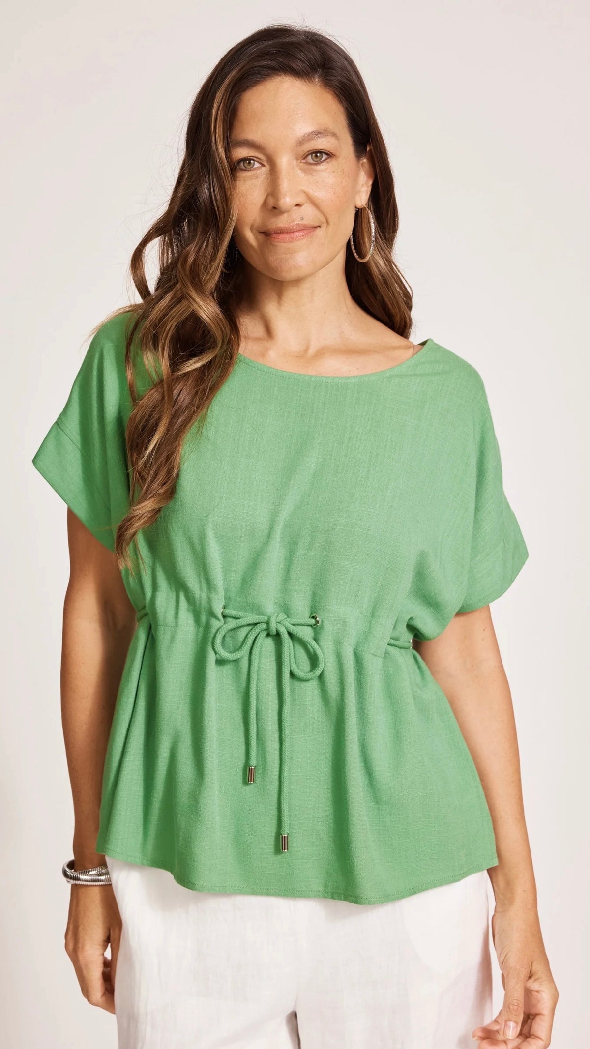 Alesia Rope Tie Top Jade