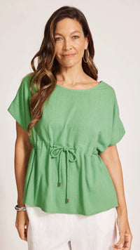 Alesia Rope Tie Top Jade