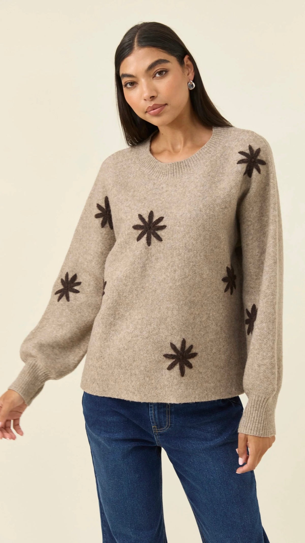 Miru Stitch Flower Jumper Stone