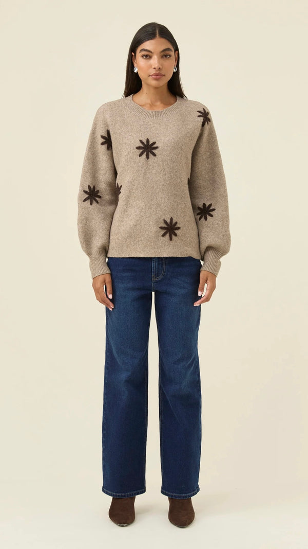 Miru Stitch Flower Jumper Stone