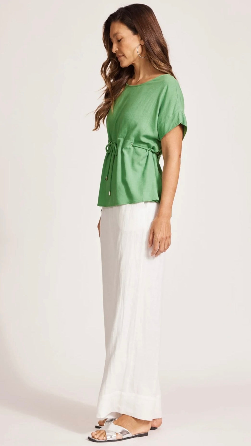 Alesia Rope Tie Top Jade