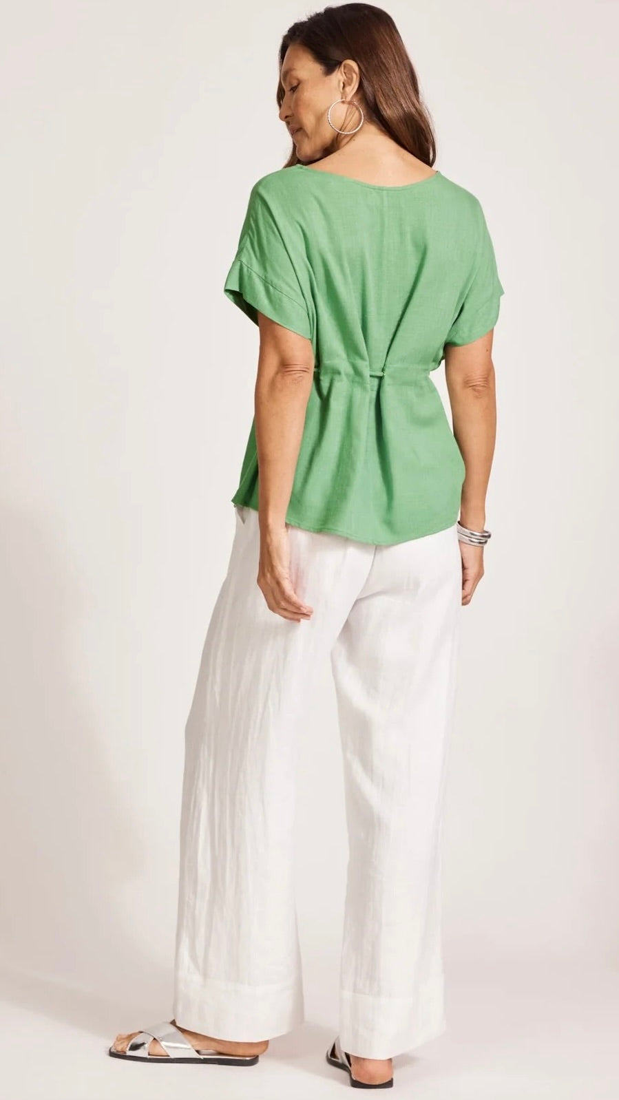 Alesia Rope Tie Top Jade