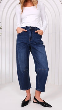 Monaco Toni Barrel Jeans Blue