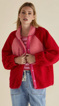 Franklin Fleecy Jacket Pink Red
