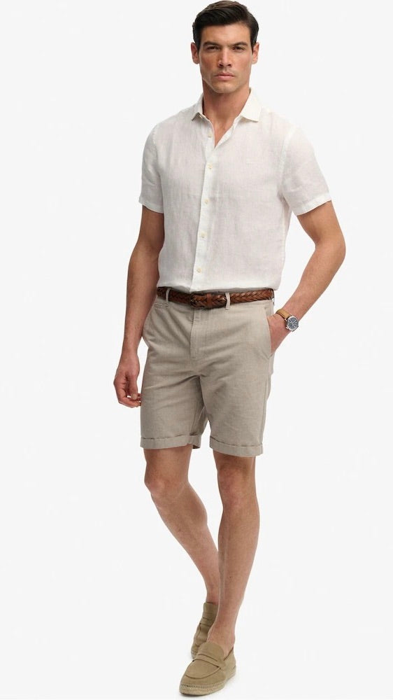 Superdry Premium Textured Chino Tan Houndstooth