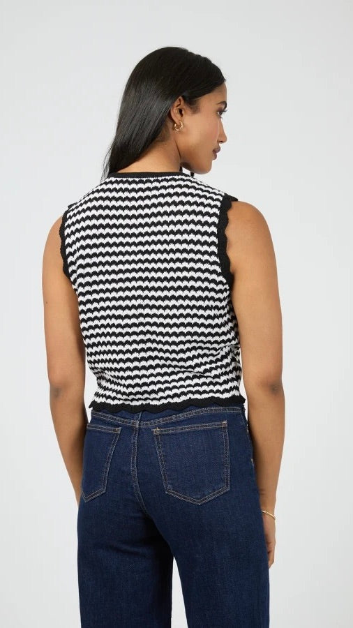 Eve Stripe Knit Vest