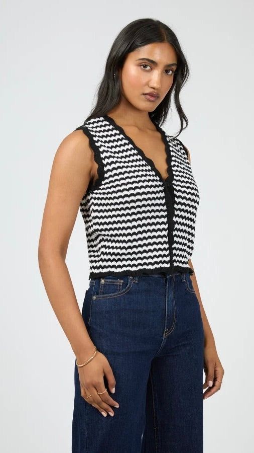 Eve Stripe Knit Vest