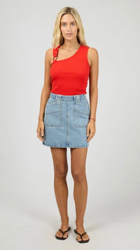 Willow Ribed Tank Red