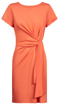 Francia Tie Dress Coral (Restock Arriving Mid Nov)