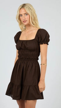 Essential SS Mini Dress Brown