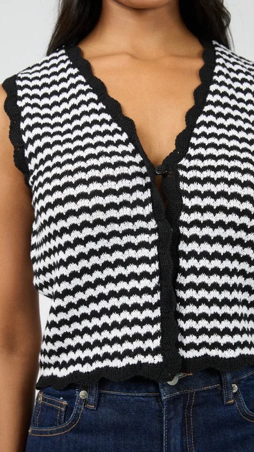 Eve Stripe Knit Vest