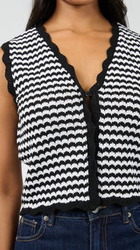Eve Stripe Knit Vest