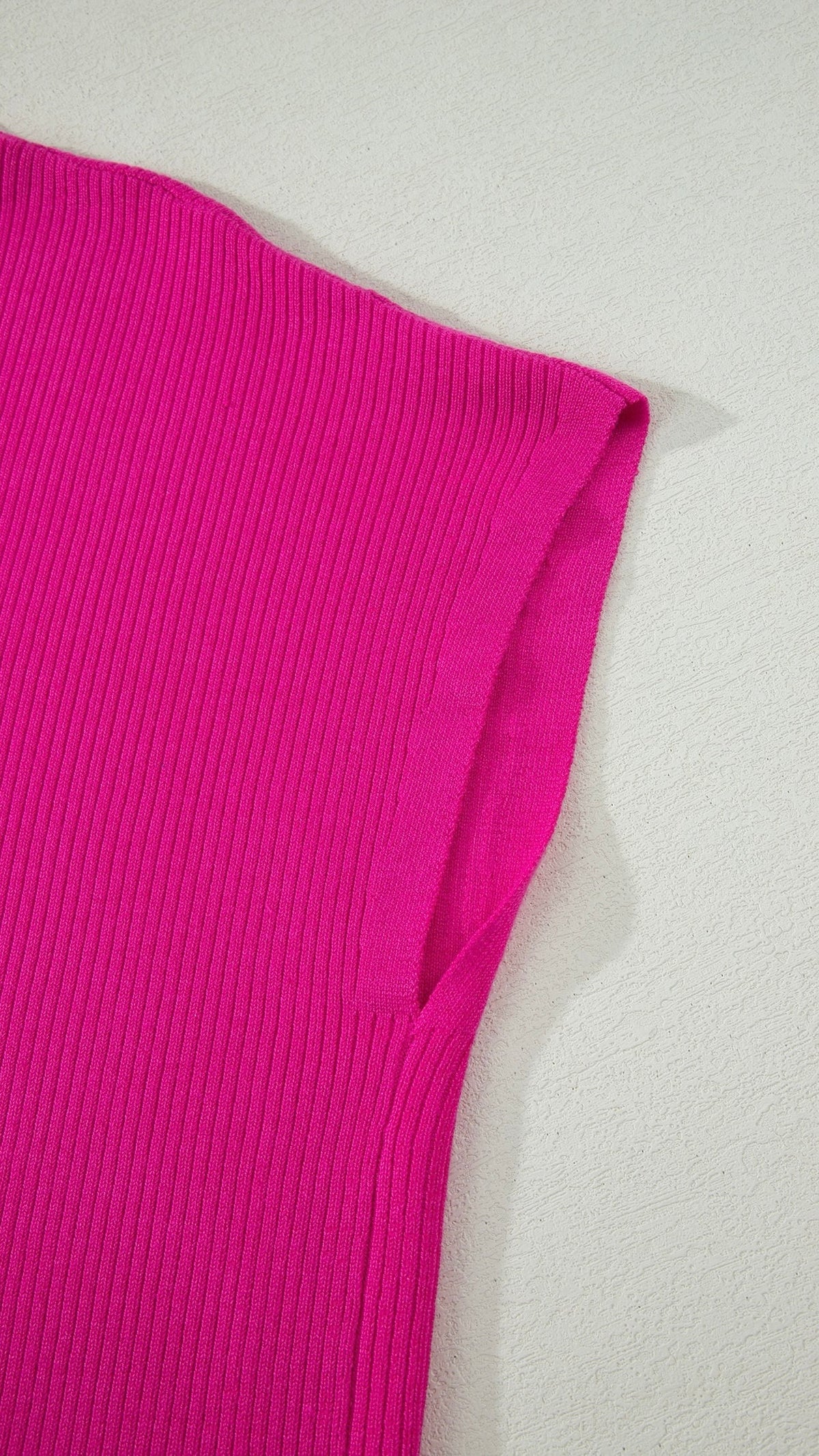 Romy Ribbed Knit Top Magenta