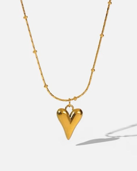 Stainless Steel Heart Pendant Necklace