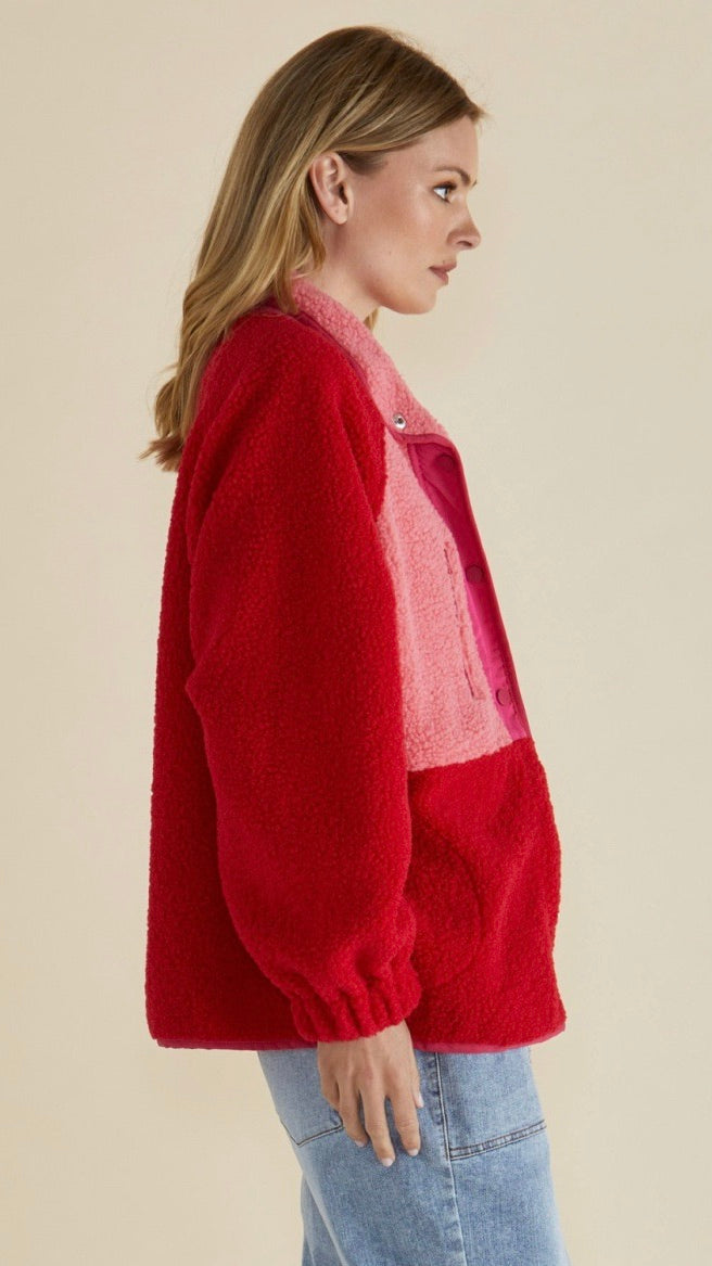 Franklin Fleecy Jacket Pink Red