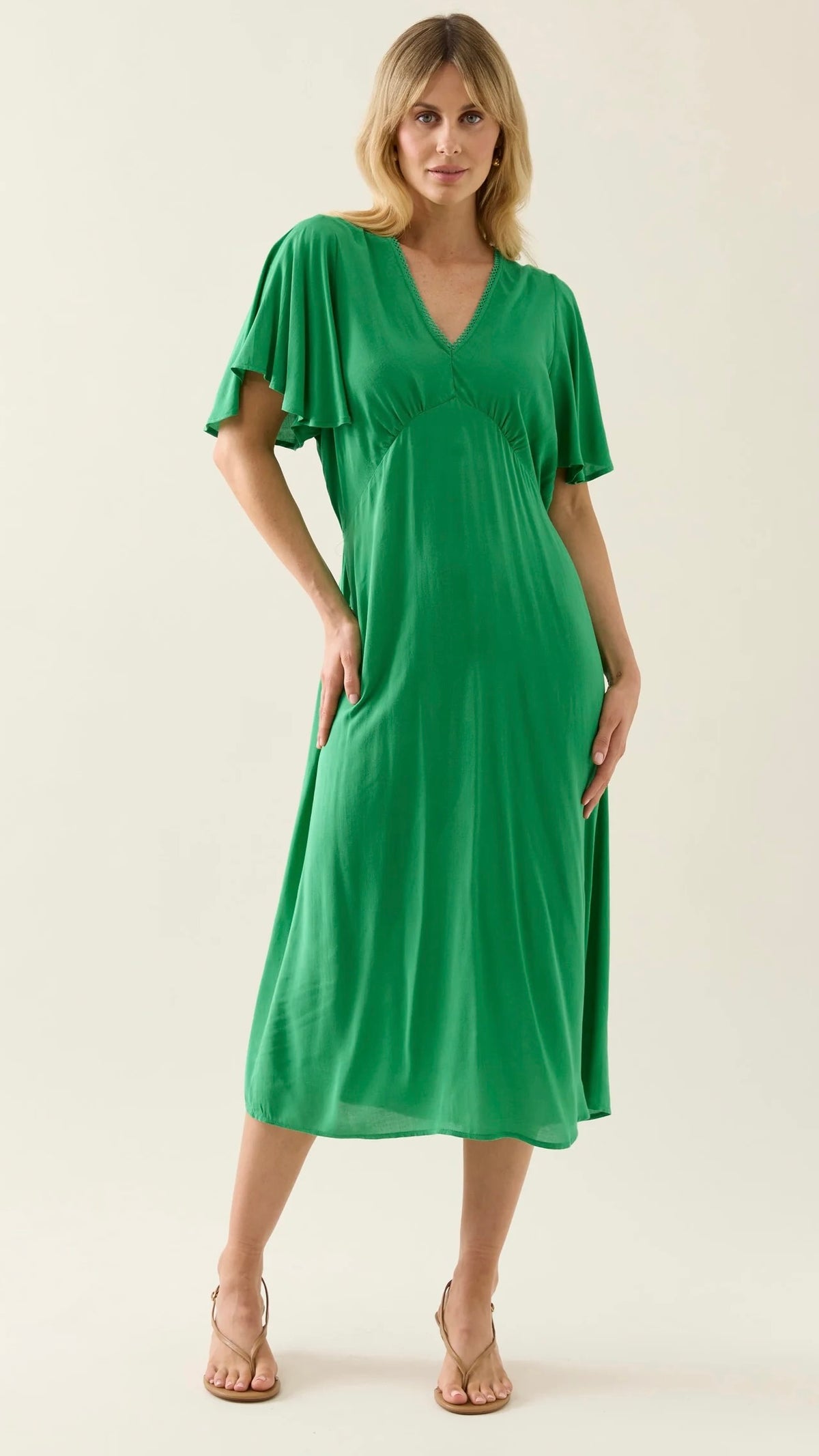 Oline Midi Dress Green