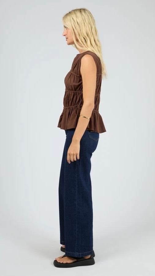 Lou Lou Tie Top Brown