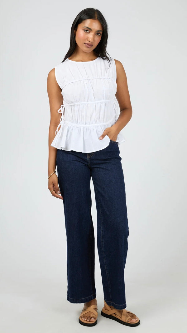 Lou Lou Tie Top White
