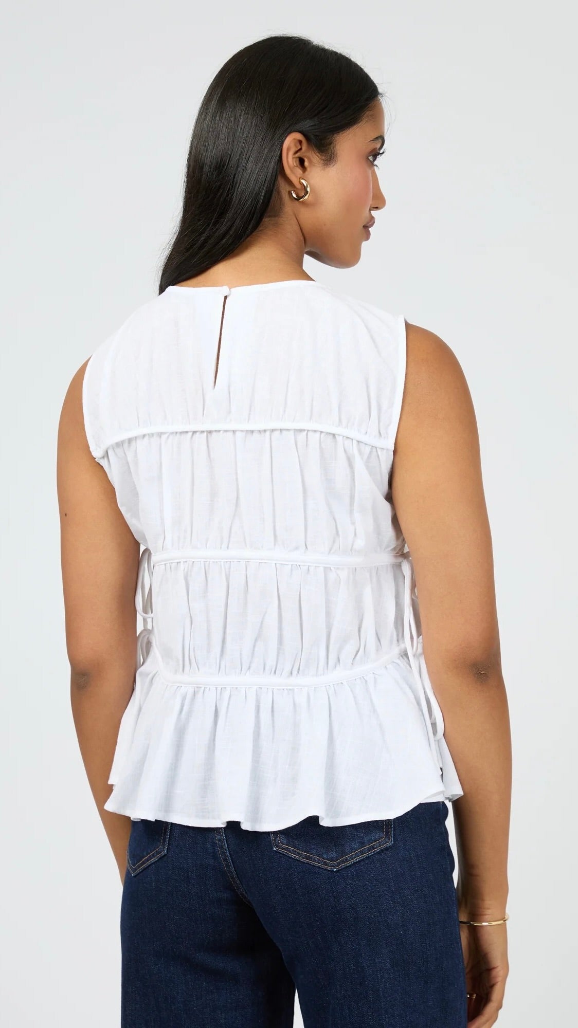 Lou Lou Tie Top White