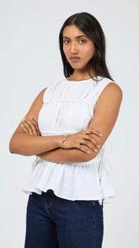 Lou Lou Tie Top White