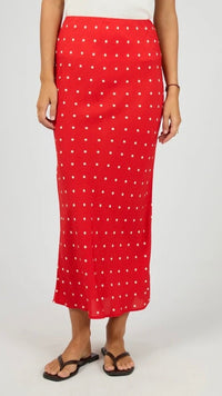 Rumi Polka Dot Skirt Red