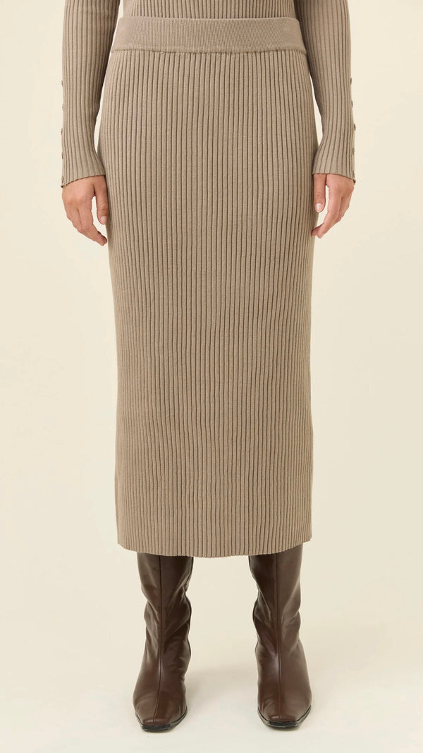 Juno Knit Skirt Stone