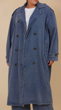 Freya Trench Coat Denim