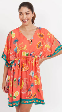 Cabana Dress Brasil Coral
