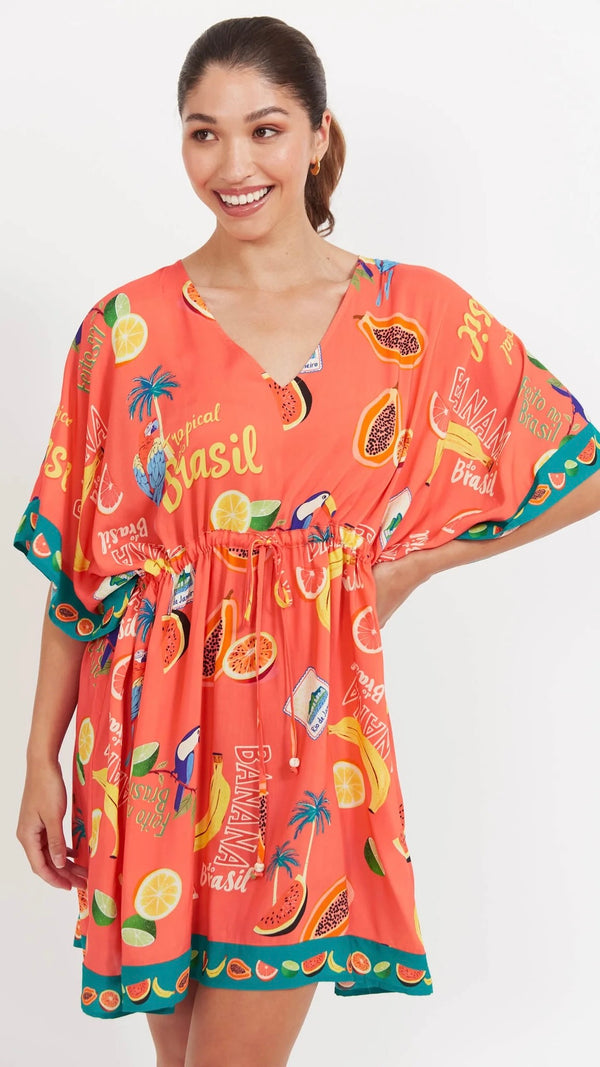 Cabana Dress Brasil Coral