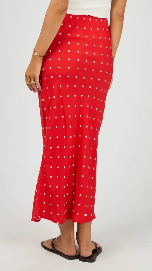 Rumi Polka Dot Skirt Red