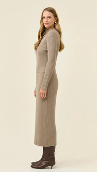 Juno Knit Skirt Stone