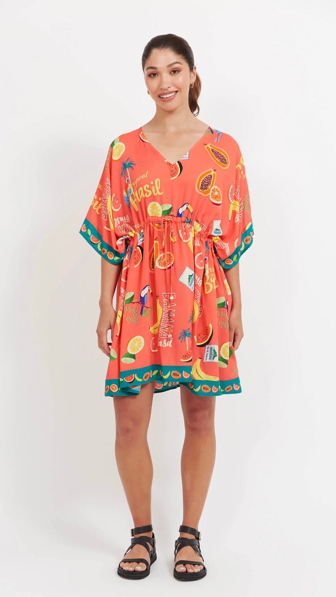 Cabana Dress Brasil Coral