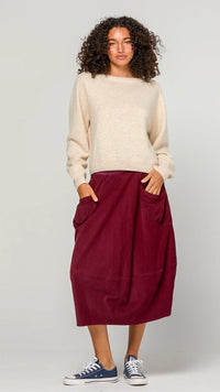 Cord Guru Skirt Merlot