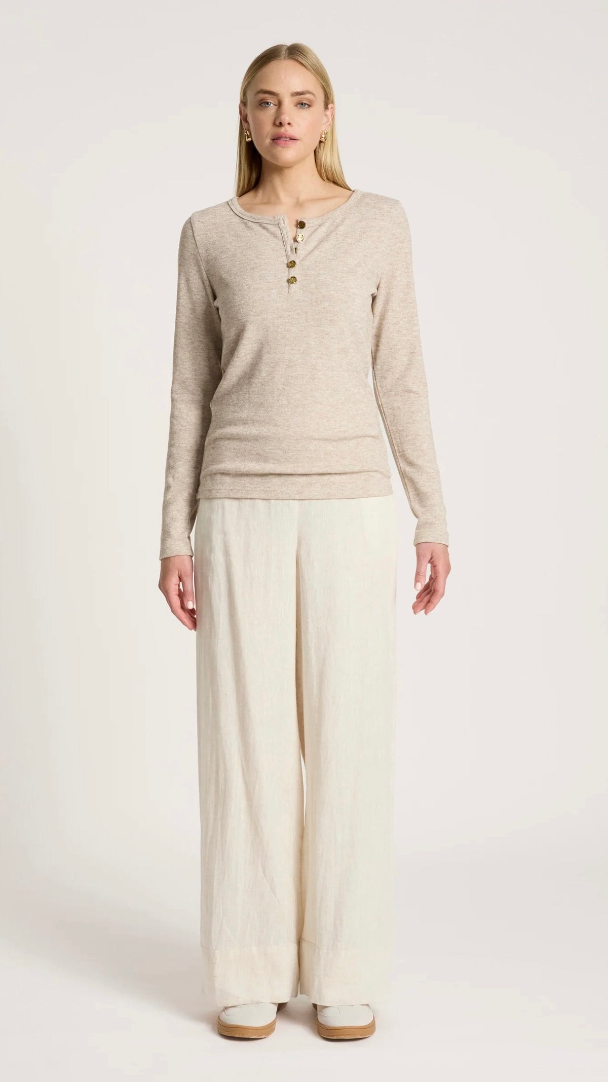 Rumi Long Sleeve Top Bisque