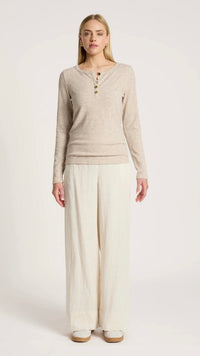 Rumi Long Sleeve Top Bisque